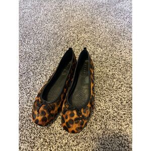 Boden Pony hair Leopard Flats